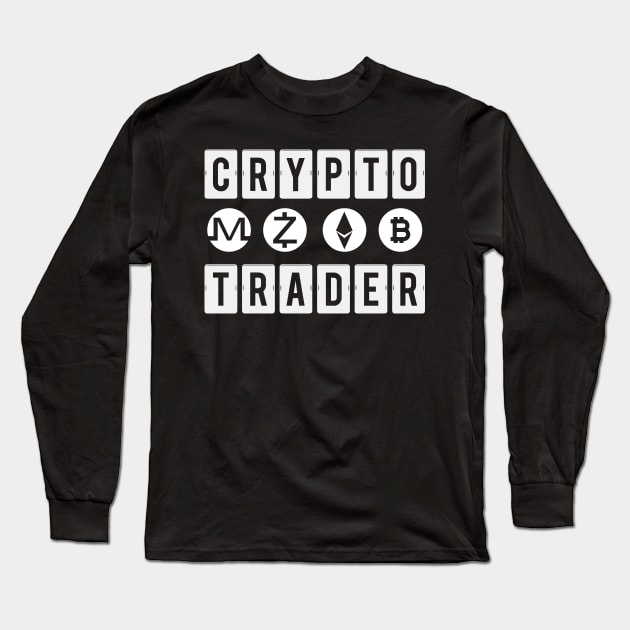 Cryptocurrency Crypto Trader Bitcoin Blockchain Long Sleeve T-Shirt by theperfectpresents